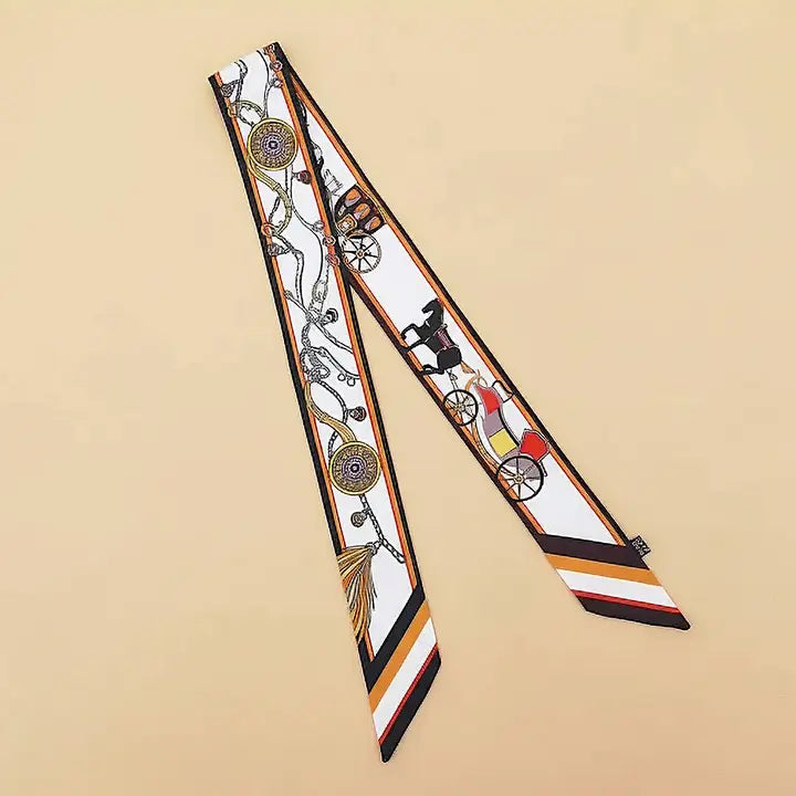 Vintage Carriage Pattern Printed Scarf