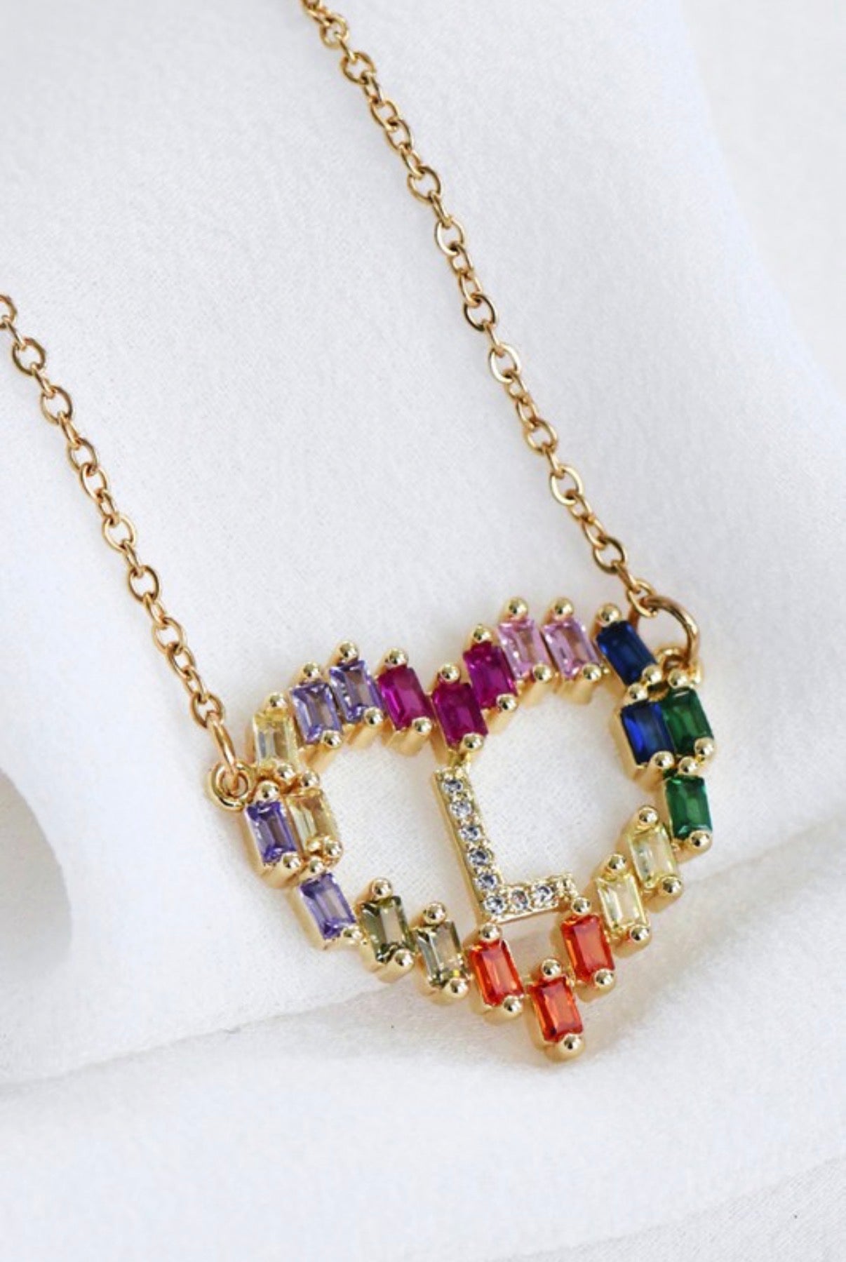 Multi-Color Initial Pendant