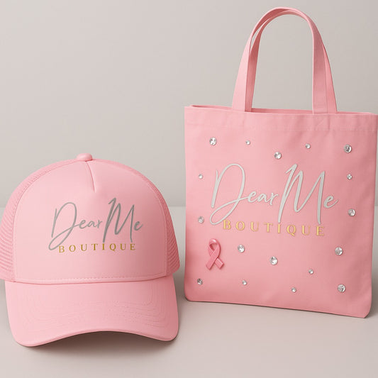Breast Cancer Awareness Hat+Tote