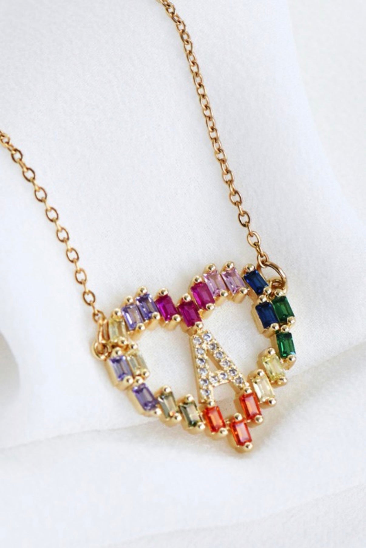 Multi-Color Initial Pendant