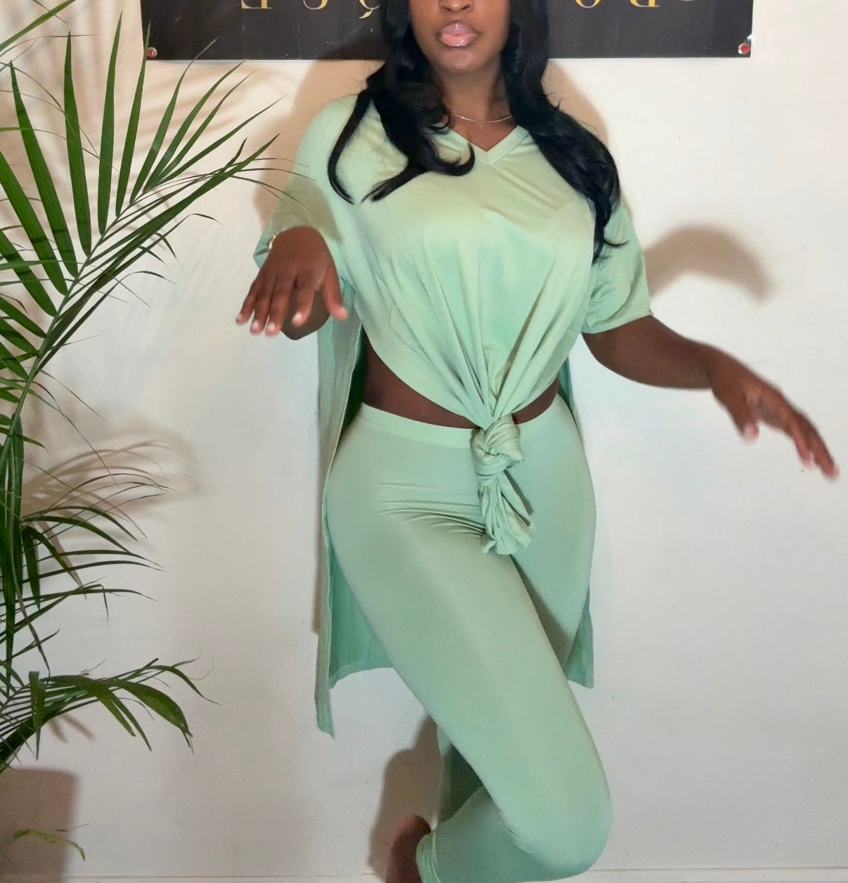 Basic 2 Piece Set Mint Green