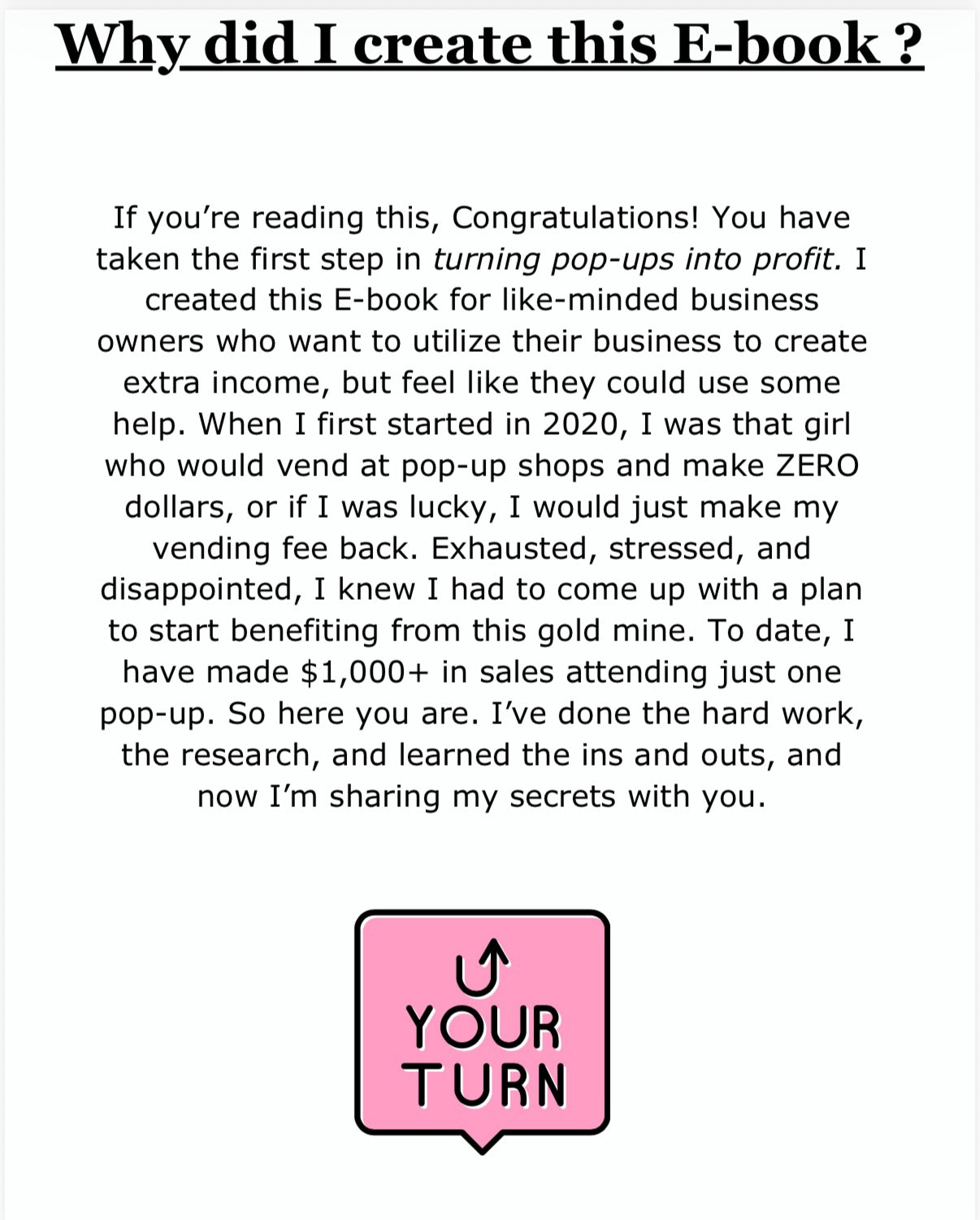 Dear Me Boutique E-Book Turning Pop-Ups into Profits