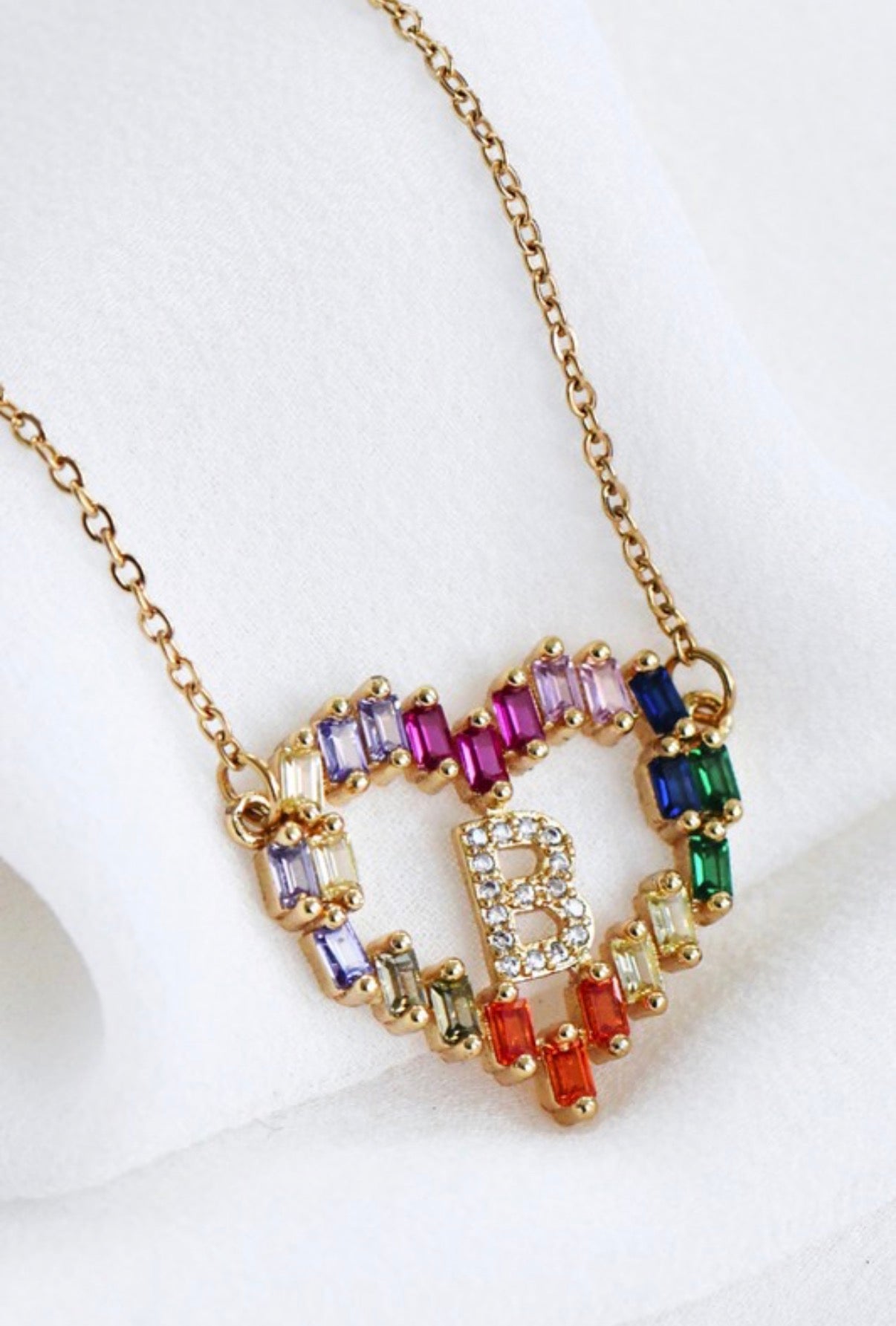 Multi-Color Initial Pendant